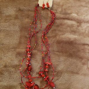 Red Beaded Necklace